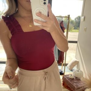 Burgundy bodysuit